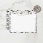 Tiger Wild Animal Skin Pattern Mitteilungskarte (Vorderseite/Rückseite Beispiel)