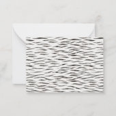 Tiger Wild Animal Skin Pattern Mitteilungskarte (Rückseite)