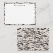 Tiger Wild Animal Skin Pattern Mitteilungskarte (Vorne/Hinten)