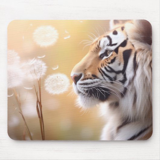 Tiger Wild Animal Tranquil Friedlich Mousepad (Vorne)