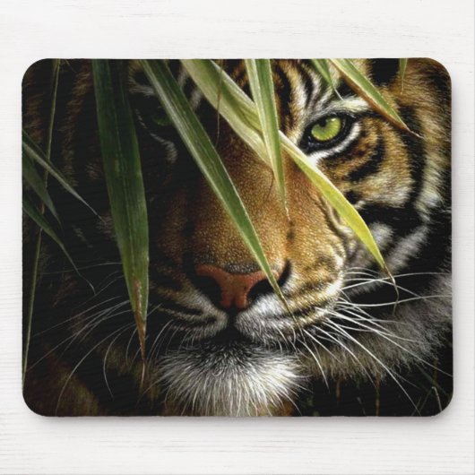 Tiger-wild lebende Tiere Mousepad (Vorne)