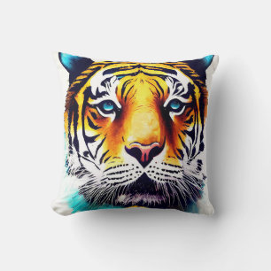 Tiger Wild Nature Animal Color Malerei Kissen