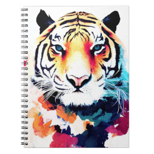 Tiger Wild Nature Animal Color Malerei Notizblock