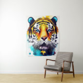 Tiger Wild Nature Animal Color Malerei Wandteppich (Beispiel)