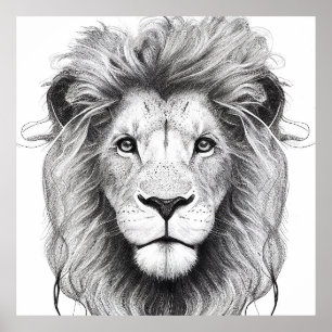 Tiger Wild Nature Illustration Art Zeichn Poster