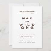 Tiger Wild One Einladung (Rückseite)