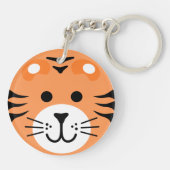 Tiger Wild One Jungle Safari Kindergeburtstag Schlüsselanhänger (Rückseite)