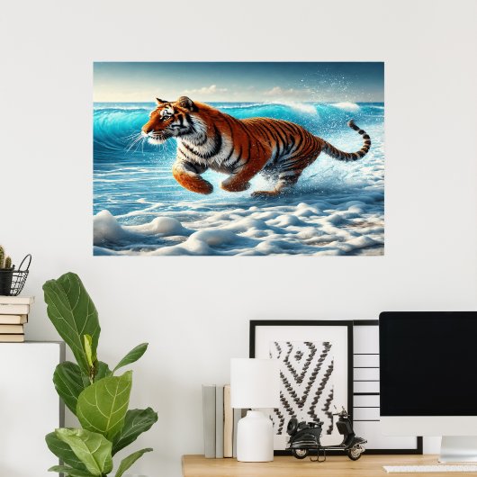 Tiger-Wild-Ozean-Streit Poster (Heimbüro)