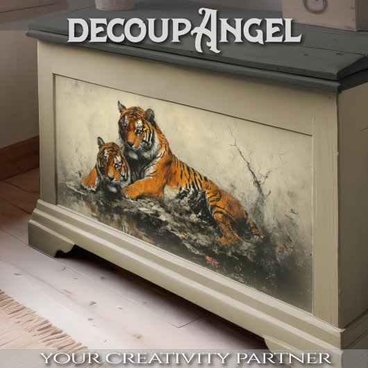 Tiger Wild Spirit - Decoupage - Seidenpapier