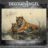Tiger Wild Spirit - Decoupage - Seidenpapier