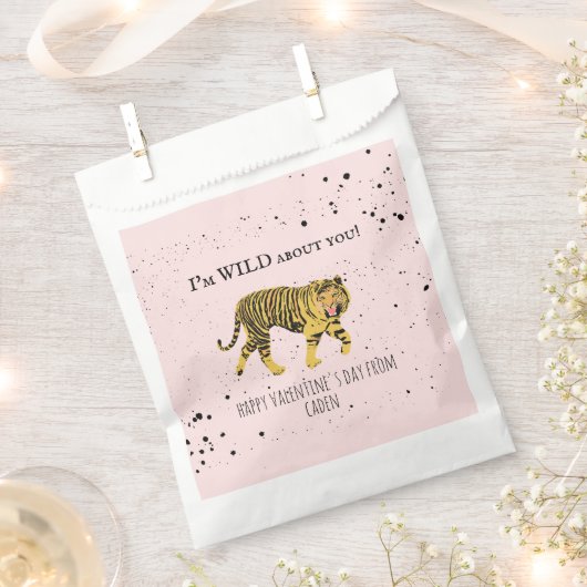 Tiger Wild über Sie Valentine Kinder Klassenzimmer Geschenktütchen (Ausgeschnitten)