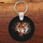 Tiger - Wilde Große Katzen Kunst Schlüsselanhänger (Vorderseite)