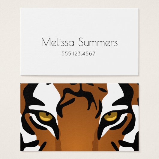 Tiger, wilde Katze auf schwarz (Vorne & Hinten)