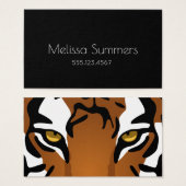 Tiger, wilde Katze auf schwarz (Vorne & Hinten)