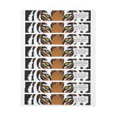 Tiger, wilde Katze auf schwarz (Bogen)