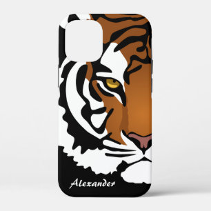 Tiger, wilde Katze auf schwarz Case-Mate iPhone Hülle
