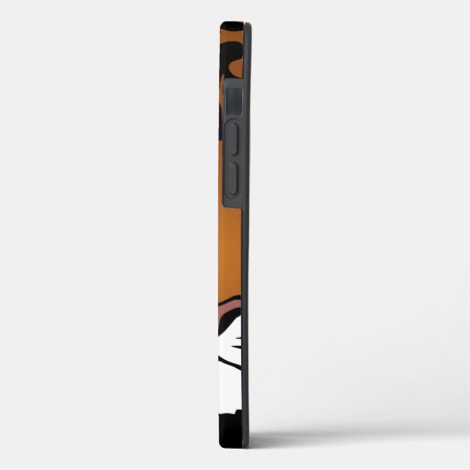 Tiger, wilde Katze auf schwarz Case-Mate iPhone Hülle (Rückseite / Links)