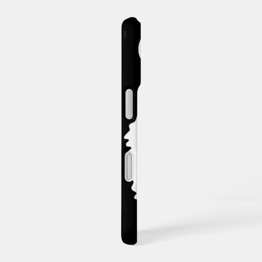 Tiger, wilde Katze auf schwarz iPhone 16 Hülle (Rechte Seite)