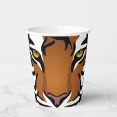 Tiger, wilde Katze auf schwarz Pappbecher (Links)