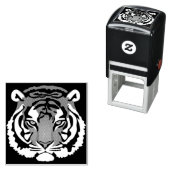 Tiger, wilde Katze auf schwarz Permastempel (Beispiel)