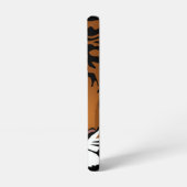 Tiger, wilde Katze auf schwarz Samsung Galaxy Hülle (Linke Seite)