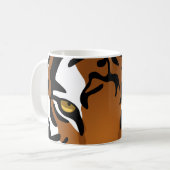 Tiger, wilde Katze auf Schwarzem Kaffeetasse (Vorderseite Links)