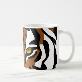 Tiger, wilde Katze auf Schwarzem Kaffeetasse