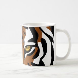 Tiger, wilde Katze auf Schwarzem Kaffeetasse