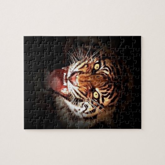 Tiger - Wilde Katzen Kunst Puzzle (Horizontal)