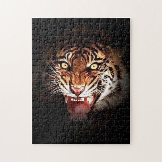 Tiger - Wilde Katzen Kunst Puzzle (Vertikal)