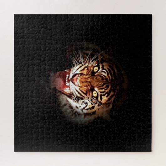 Tiger - Wilde Katzen Kunst Puzzle (Horizontal)