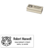 Tiger, Wildkatze Rücksendeadresse Gummistempel (Stempel)
