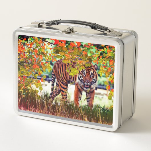 Tiger Wildlife Metall Brotdose (Vorderseite)