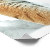 Tiger Winter Nature Foto Snow Mountains Poster (Ecke)