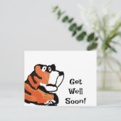 Tiger wird bald gut Post Card Postkarte (Stehend Vorderseite)