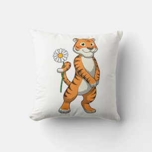 Tiger with Daisy Flower Kissen