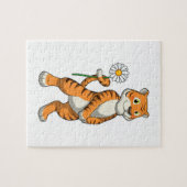 Tiger with Daisy Flower Puzzle (Horizontal)