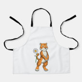 Tiger with Daisy Flower Schürze (Vorderseite)