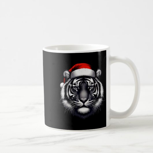 Tiger With Santa Hat Christmas Xmas Lover Zoo Keep Kaffeetasse (Rechts)