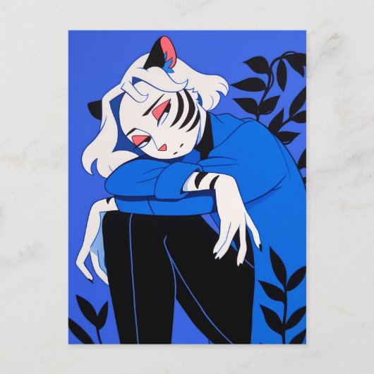 Tiger Woman Postkarte (Vorderseite)