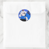 Tiger Woman Runder Aufkleber (Tasche)