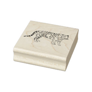 Tiger Wood Art Briefmarke Gummistempel
