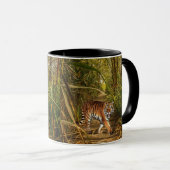 Tiger- Woodsphantasie-Baum-Bürsten-Tasse Tasse (VorderseiteRechts)