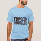 TIGER WORT MIT TIGER BILD AUF INSIDE DES TEXT T-Shirt (Vorderseite)