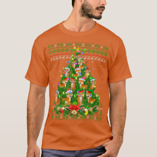 Tiger Xmas Leuchtturm Santa Tiger Ugly Christma T-Shirt