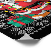 Tiger Xmas Sweater Style Ugly Santa Bengal Tiger C Poster (Ecke)