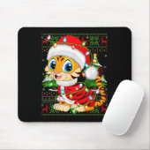 Tiger Xmas Sweater Style Ugly Santa Tiger Christma Mousepad (Mit Mouse)