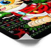 Tiger Xmas Sweater Style Ugly Santa Tiger Christma Poster (Ecke)