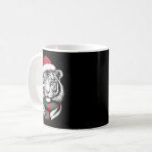 Tiger Xmas Weihnachtsmannmütze Weihnachtskostüme Kaffeetasse (Vorderseite Links)