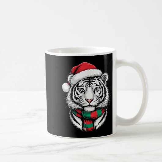 Tiger Xmas Weihnachtsmannmütze Weihnachtskostüme Kaffeetasse (Rechts)